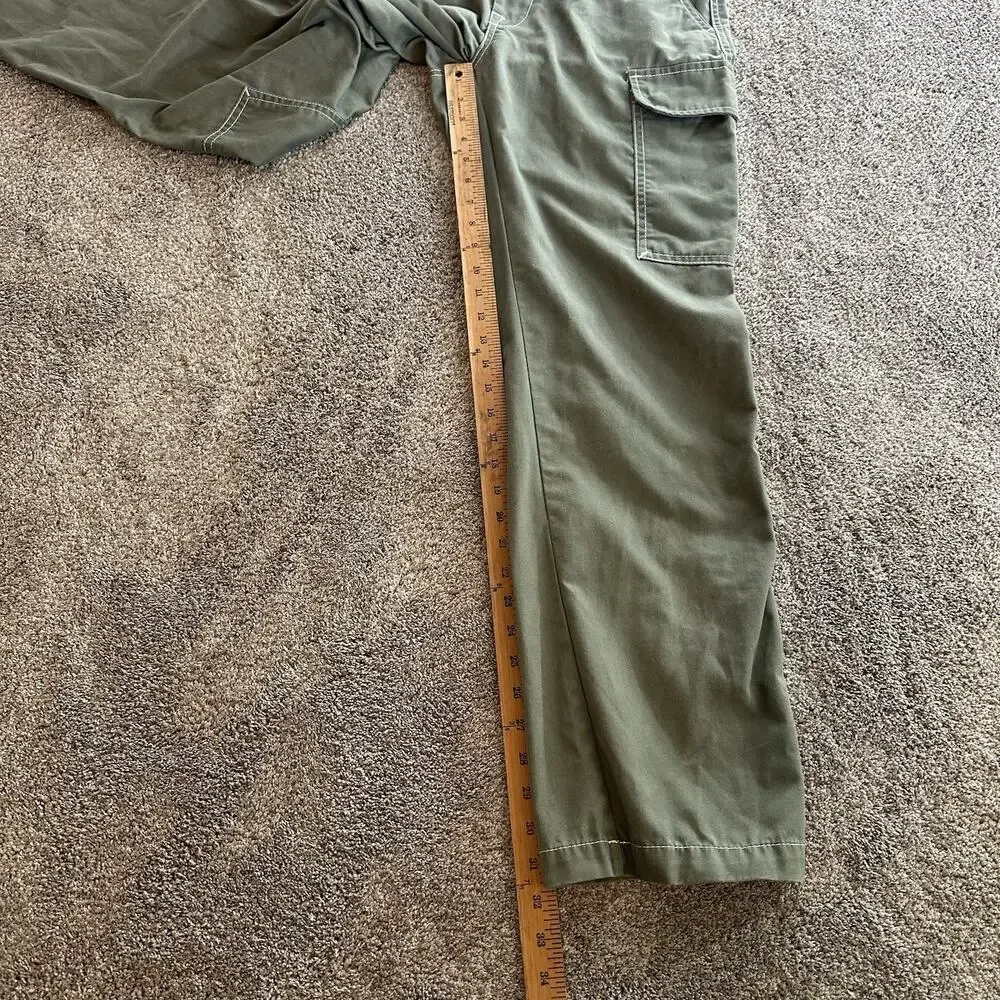 True Religion Green Cargo Pants Mens 30x32 Corpcore Grunge Punk Y2K Style Baggy